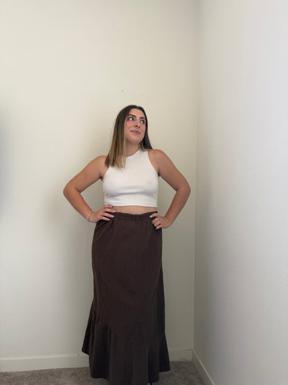 Brown Gauze Skirt (1X)
