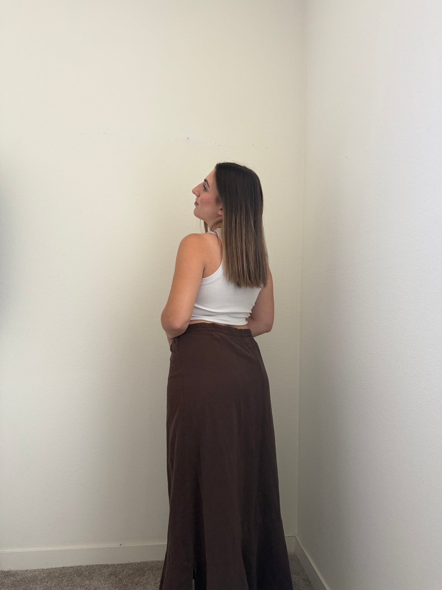 Brown Gauze Skirt (1X)