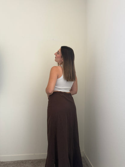 Brown Gauze Skirt (1X)