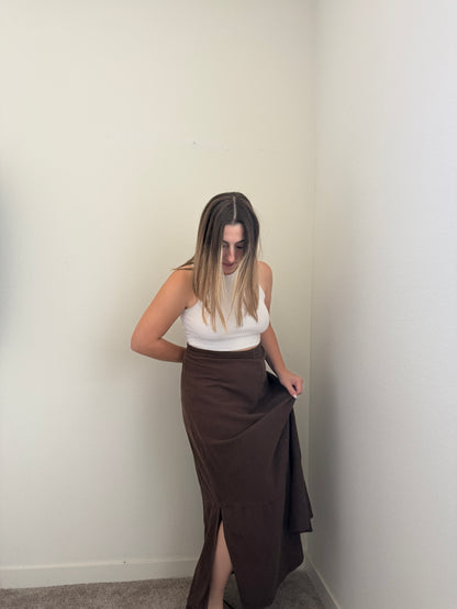 Brown Gauze Skirt (1X)