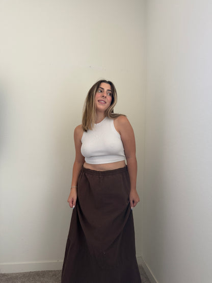 Brown Gauze Skirt (1X)
