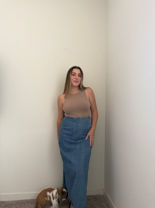 Denim Wrap Midi Skirt (12)