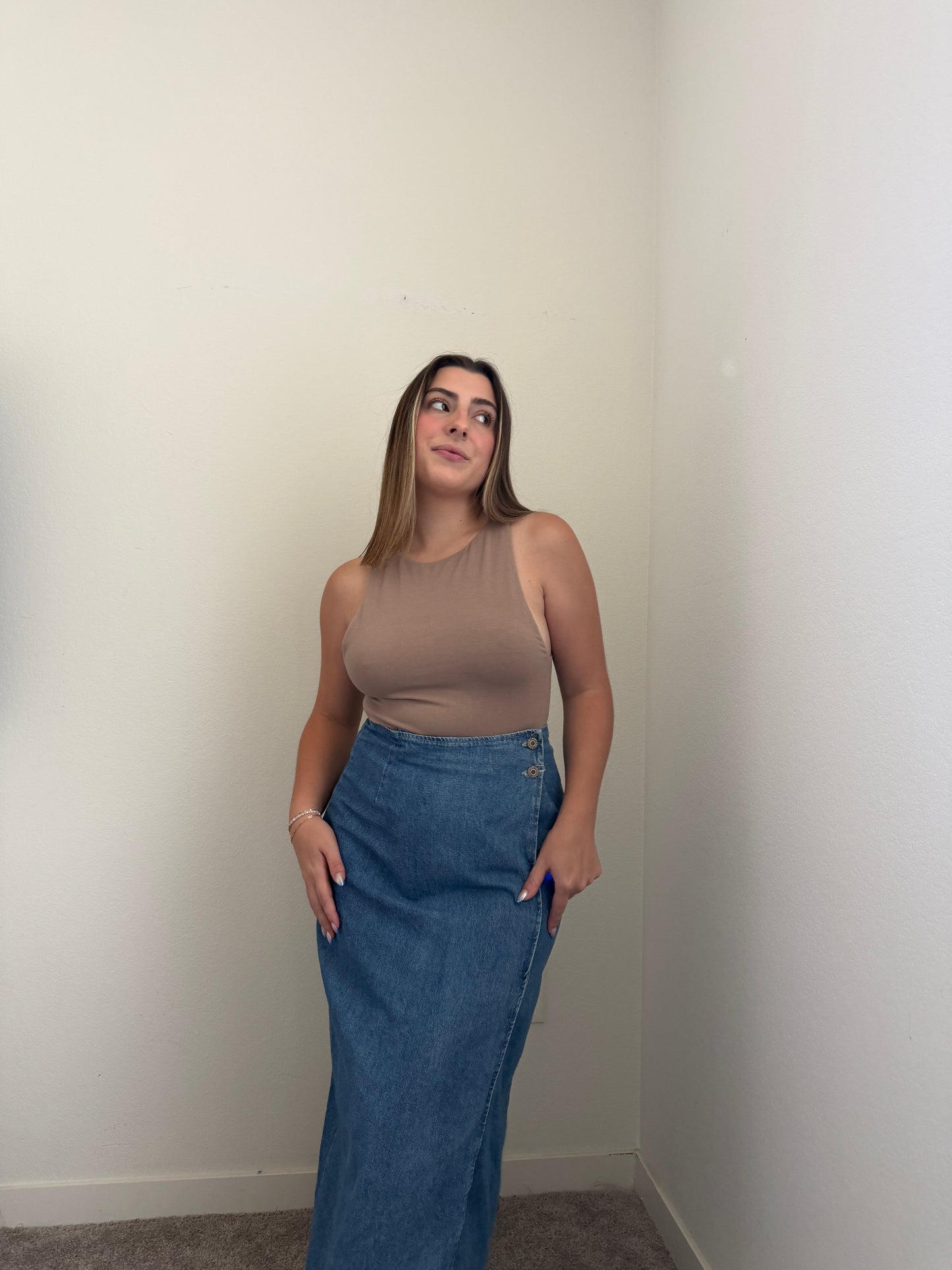 Denim Wrap Midi Skirt (12)