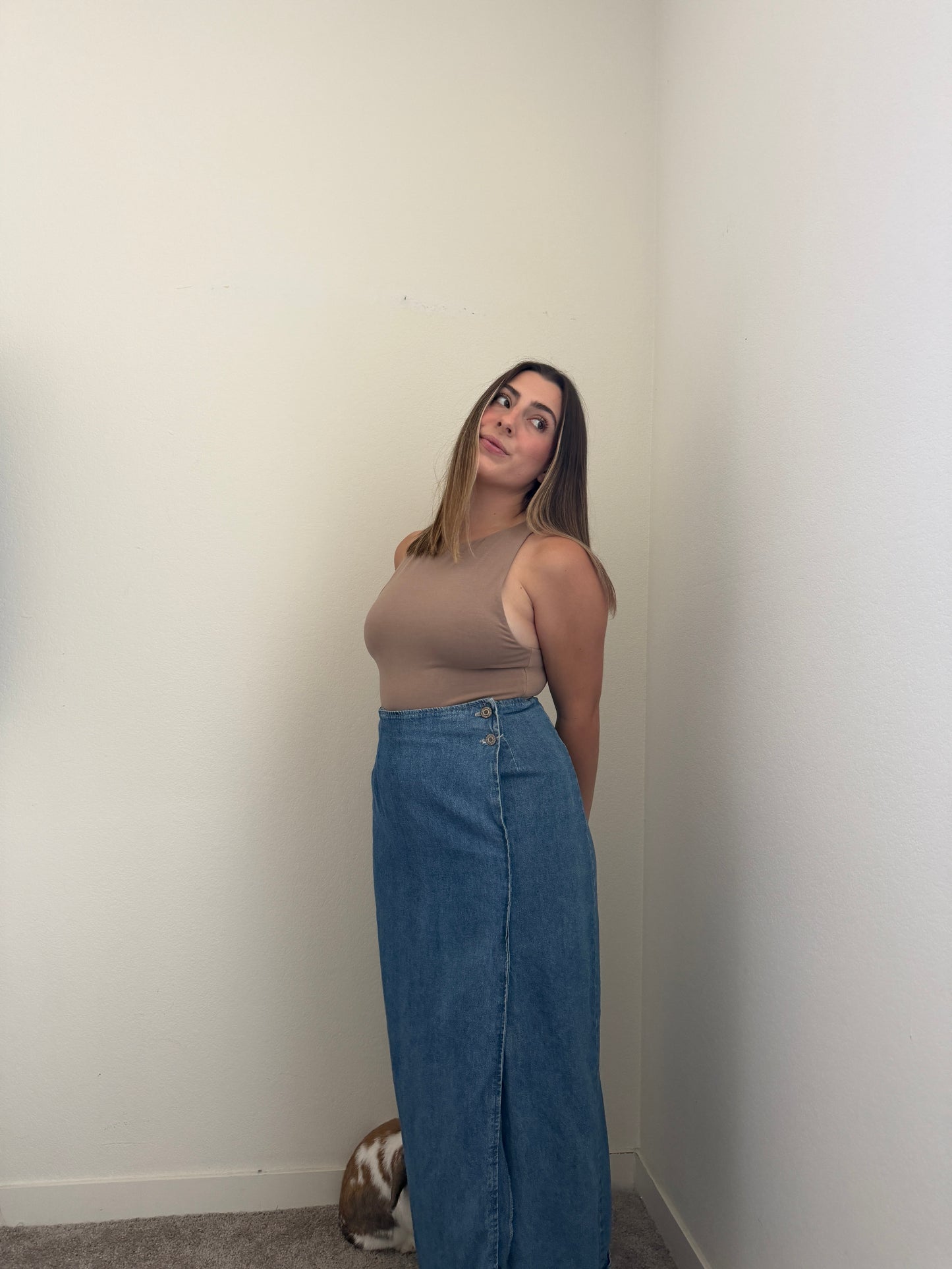 Denim Wrap Midi Skirt (12)