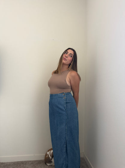Denim Wrap Midi Skirt (12)