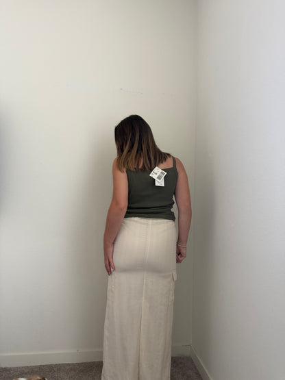 Cream Cargo Look Skirt (XS)