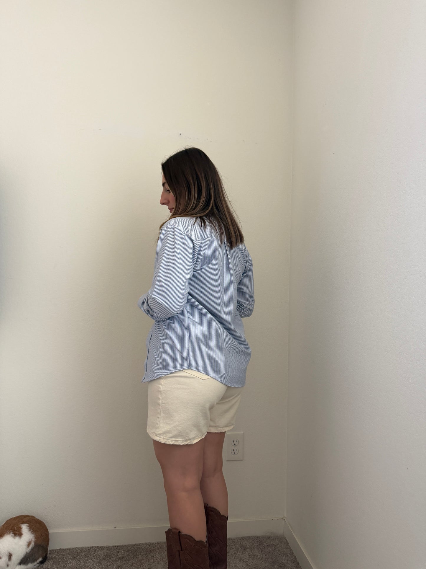 Blue Striped Button Down (S)