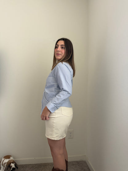 Blue Striped Button Down (S)
