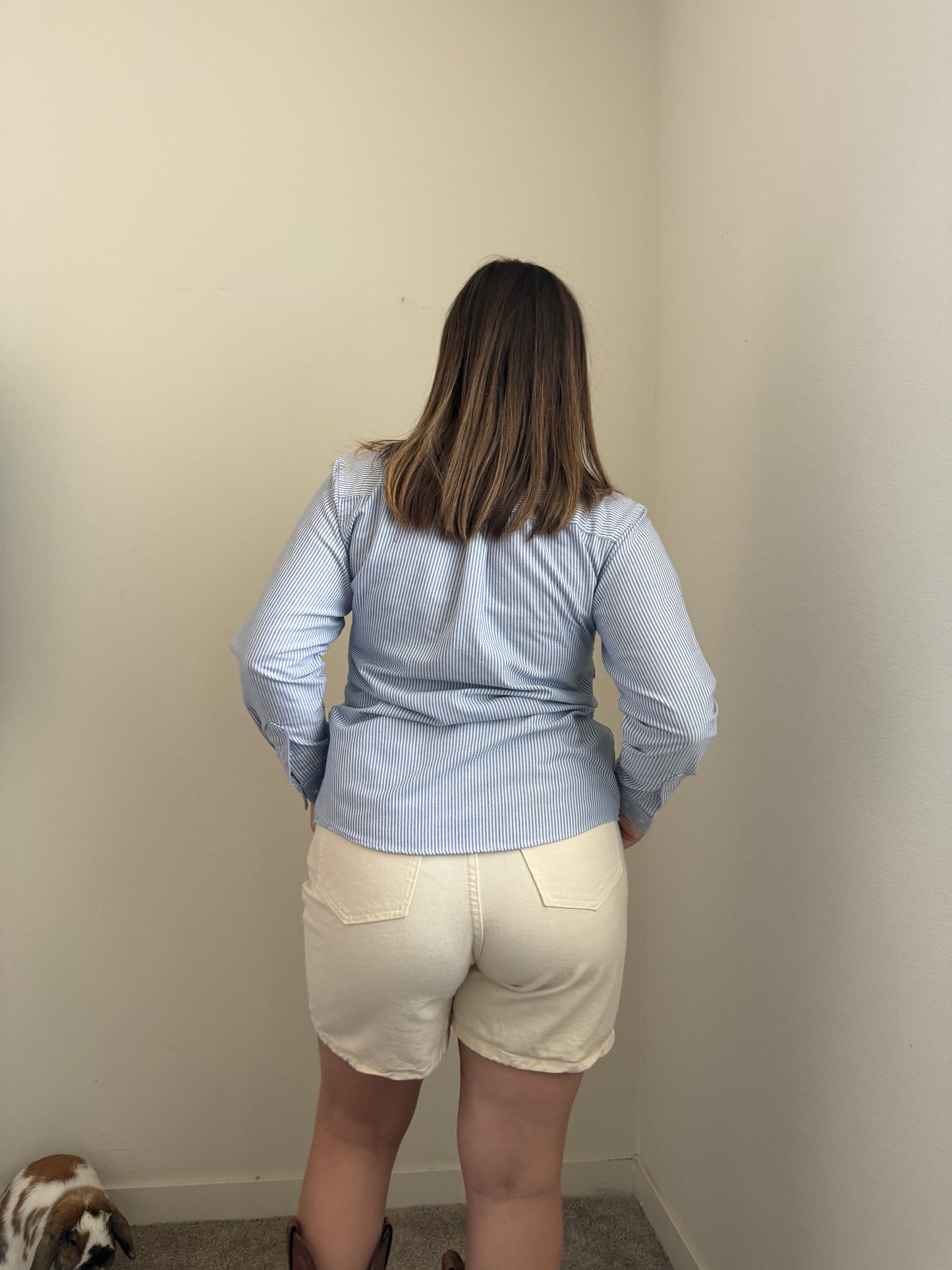 Blue Striped Button Down (S)
