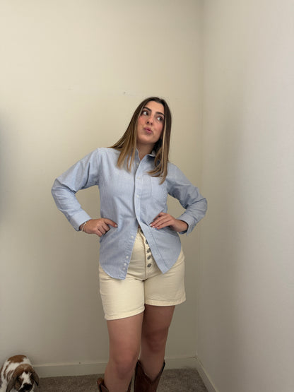 Blue Striped Button Down (S)